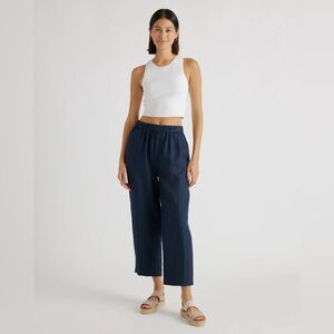 Quince 100% European Linen Pants - Navy, Large
